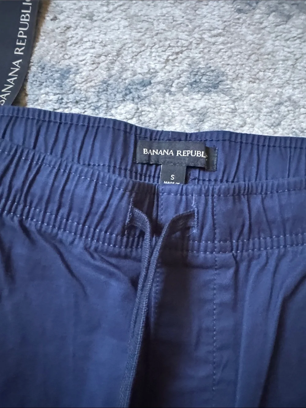 Banana Republic Navy Elastic-Waist Men's Hybrid Shorts